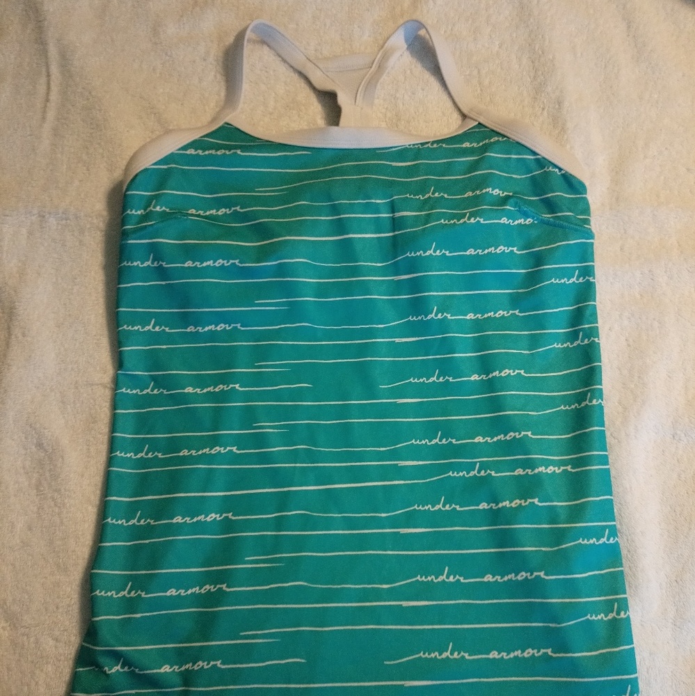 Aqua/White Under Armour Tank